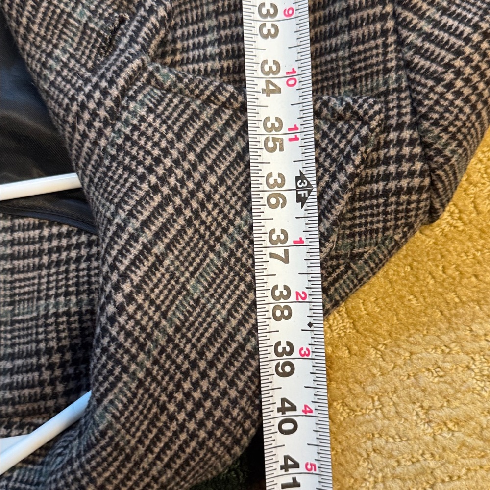 Abercrombie & Fitch Gray Plaid Trench Coat - Picture 12 of 13